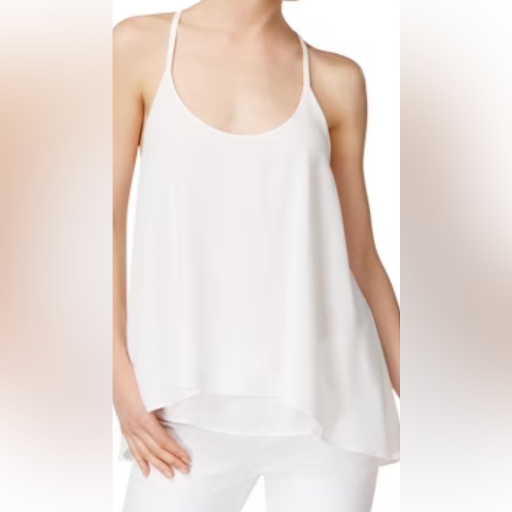 NWT RACHEL Rachel Roy White Flowy Top Sz M